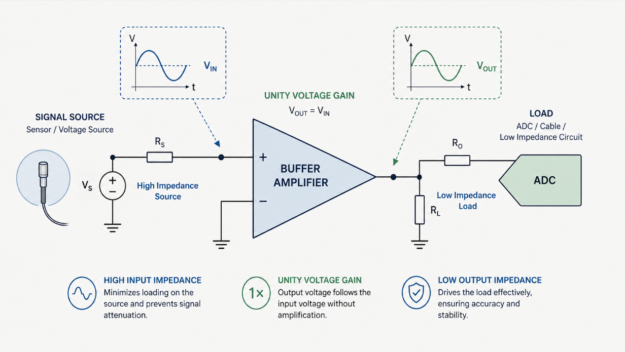 Buffer Amplifier Guide: How It Works, Key Specifications, Applications and Selection